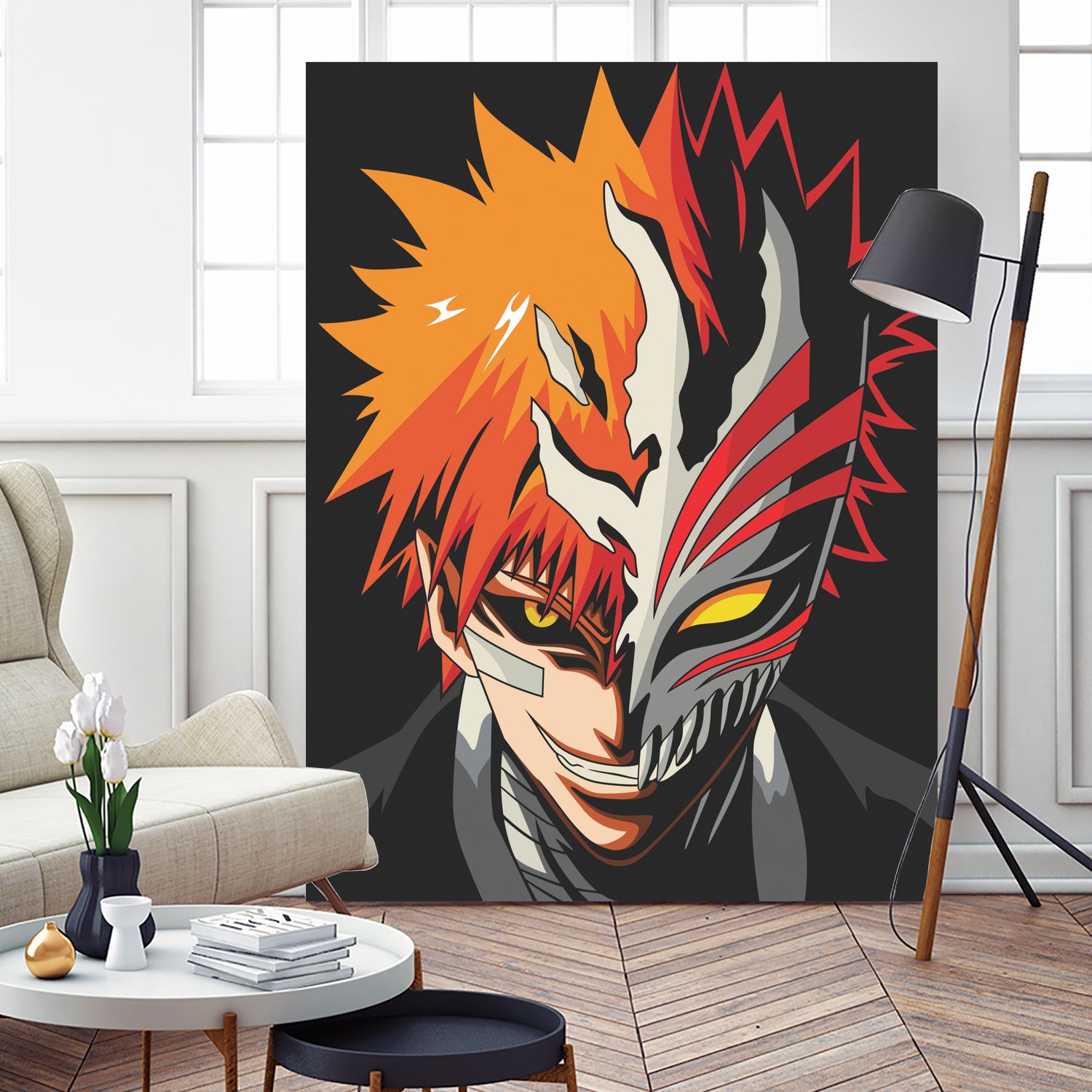 ICHIGO HOLLOW MASK Bleach by Muhamat Azmi Muna on GIANT ART - white character design