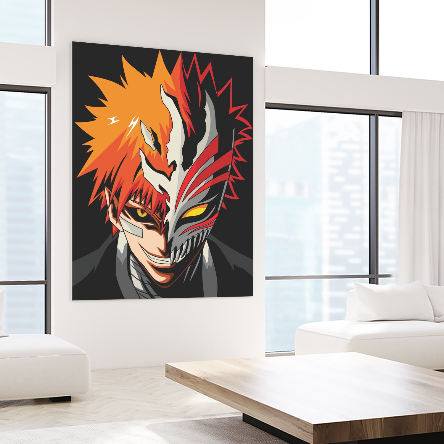 ICHIGO HOLLOW MASK Bleach by Muhamat Azmi Muna on GIANT ART - white character design