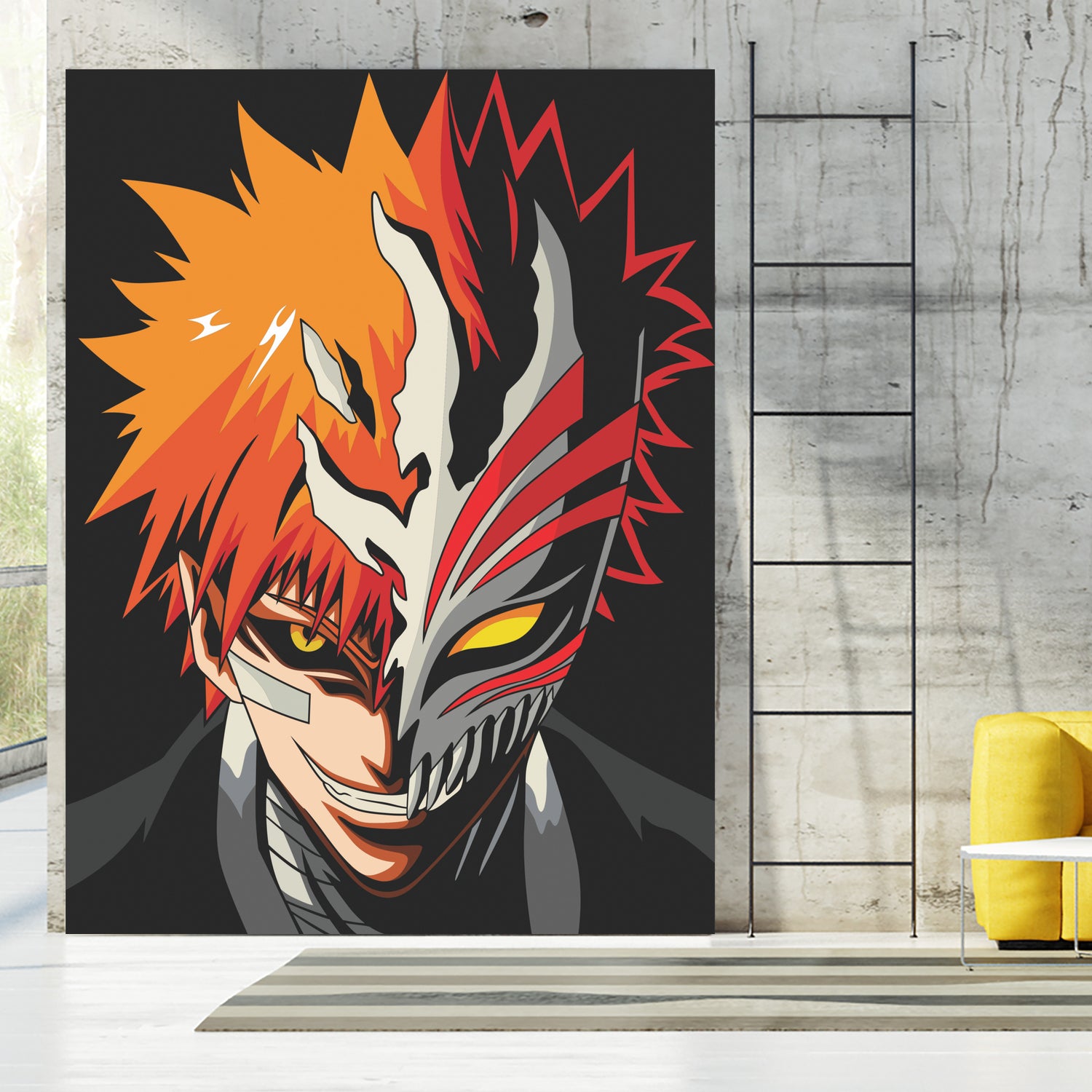 ICHIGO HOLLOW MASK Bleach by Muhamat Azmi Muna on GIANT ART - white character design