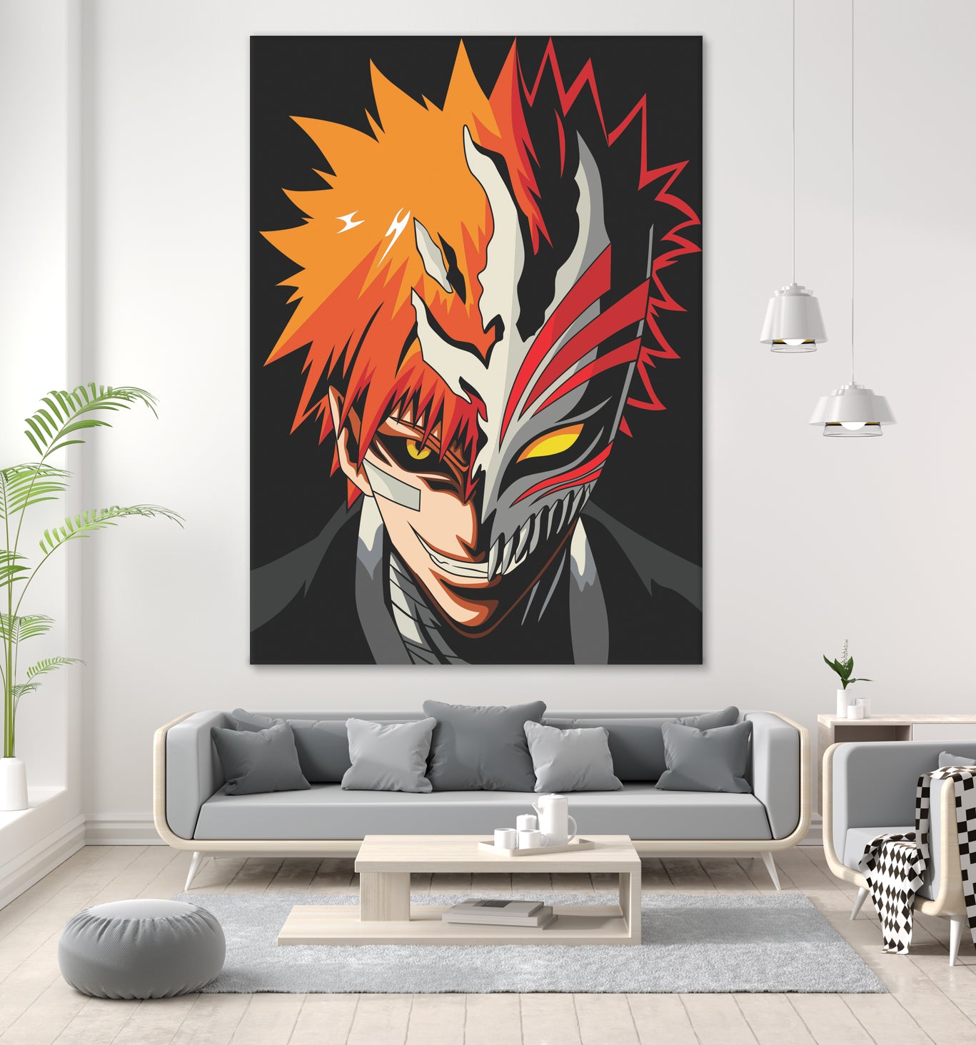 ICHIGO HOLLOW MASK Bleach by Muhamat Azmi Muna on GIANT ART - white character design