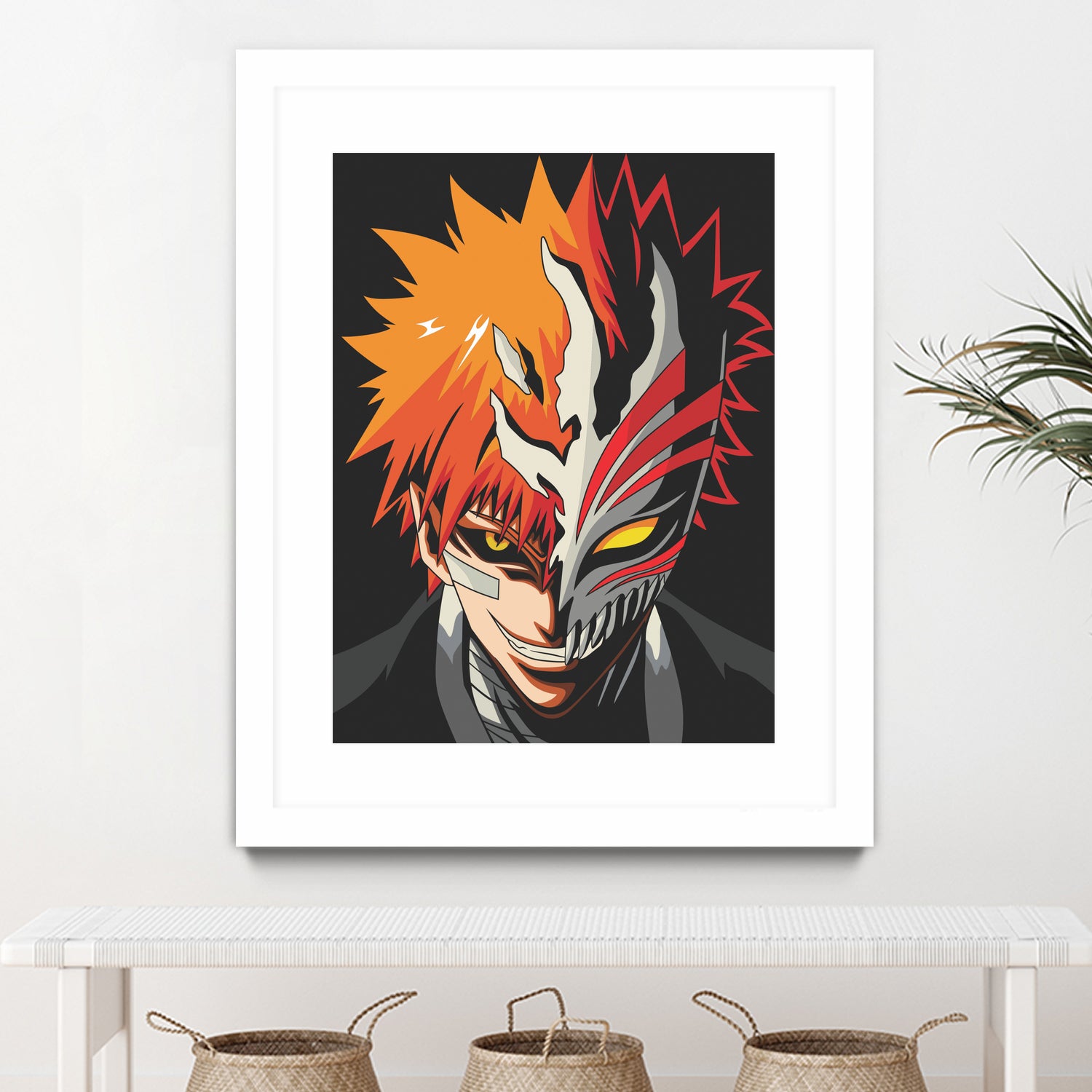 ICHIGO HOLLOW MASK Bleach by Muhamat Azmi Muna on GIANT ART - white character design