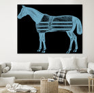 HORSE  LT BLUE by Thomas Fernez on GIANT ART - blue digital drawing