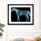 HORSE  LT BLUE by Thomas Fernez on GIANT ART - blue digital drawing