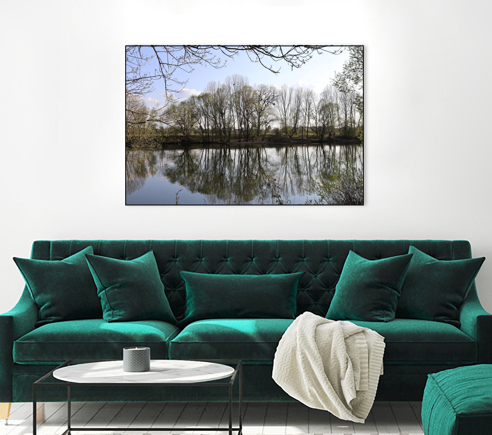 River reflection by Angeliki Antimisari on GIANT ART - green photo manipulation