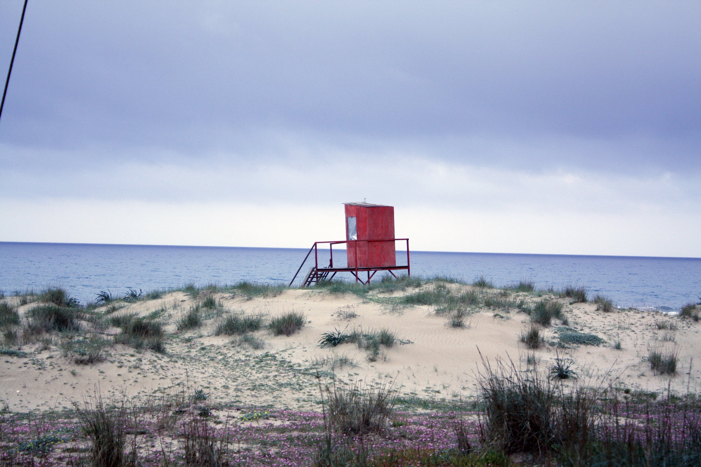 The lifeguard tower in the spring.... by Angeliki Antimisari on GIANT ART - red photo manipulation