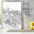 Toronto 2/3 by Anne Ma on GIANT ART - black mixed media