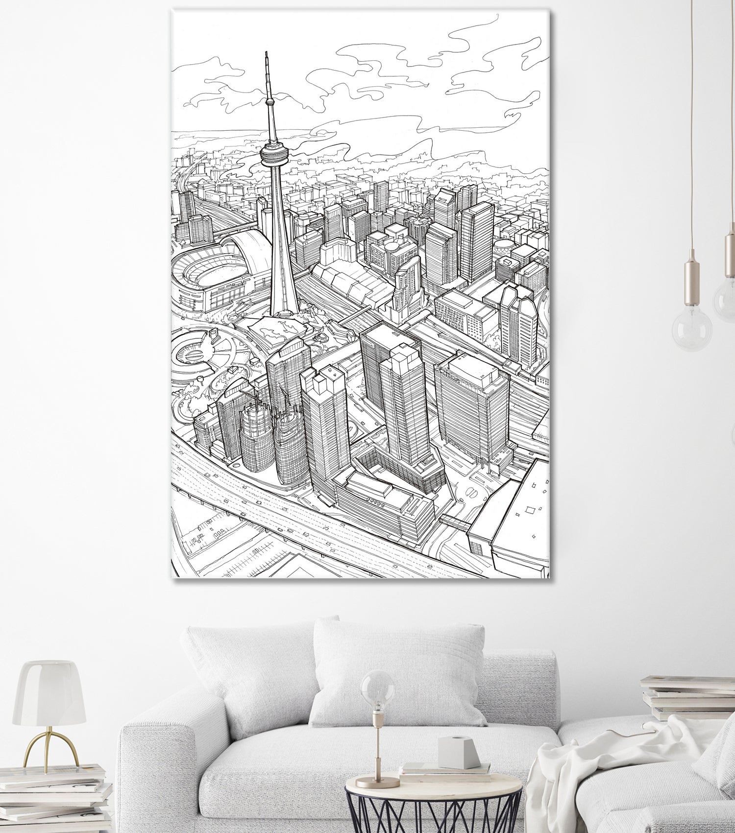 Toronto 2/3 by Anne Ma on GIANT ART - black mixed media