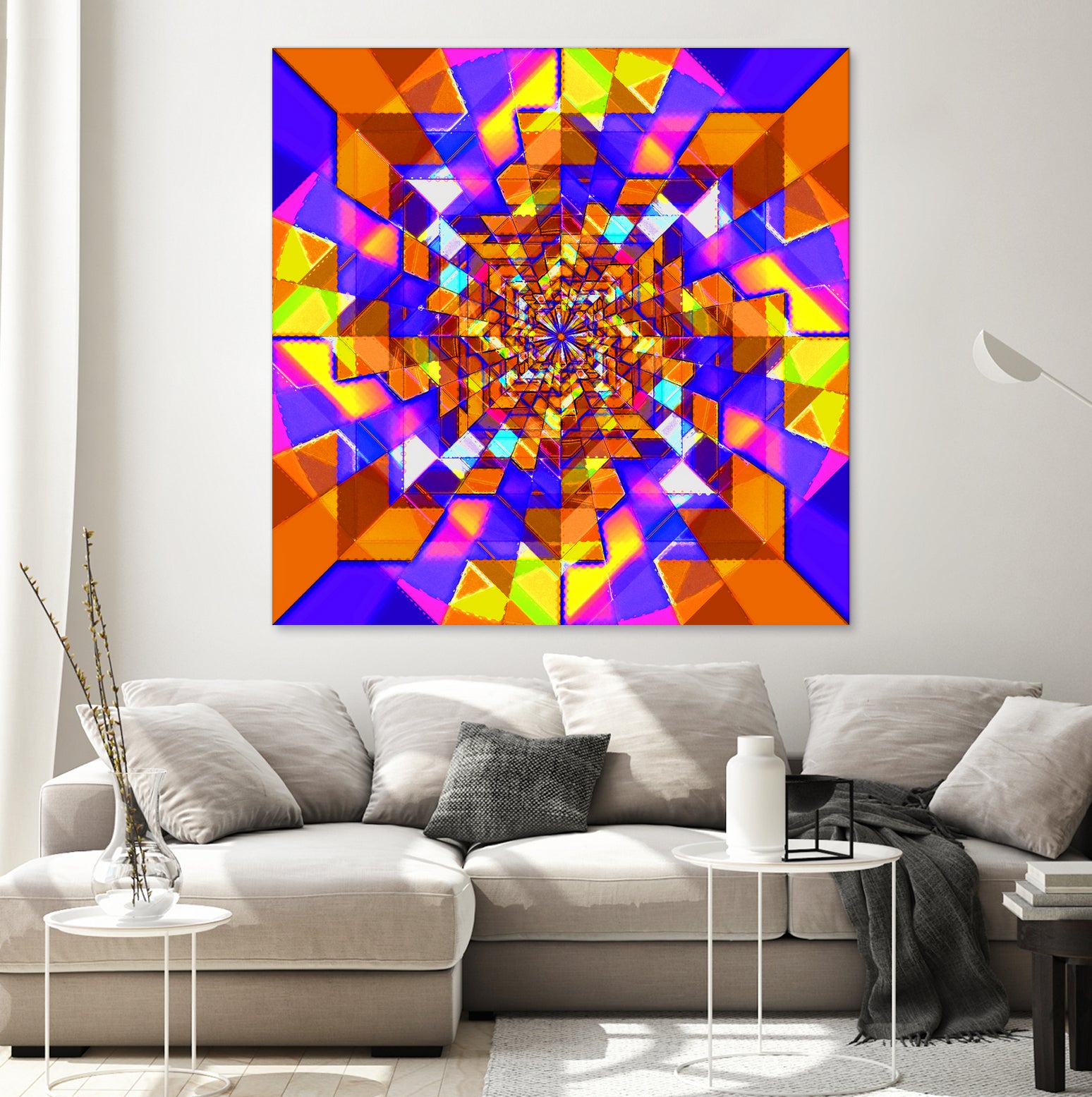 Spiral Squares by Pete Smith on GIANT ART - fuchsia digital painting