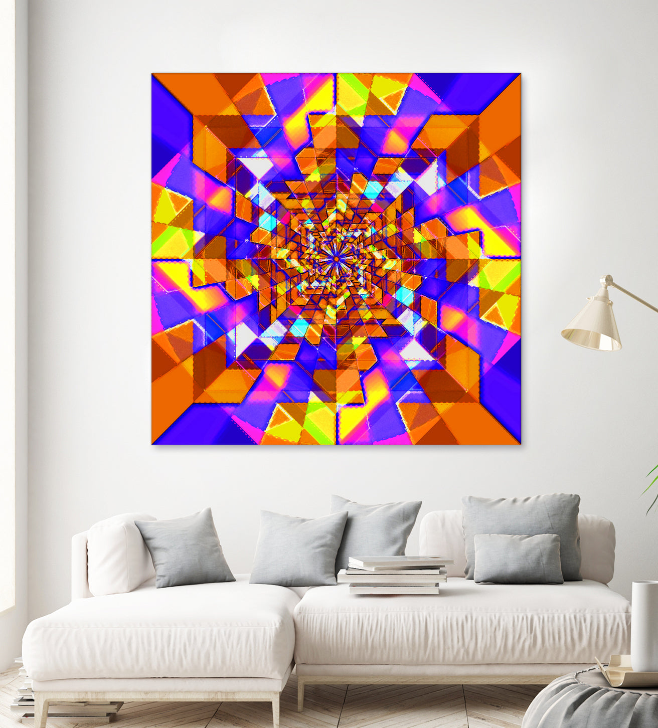 Spiral Squares by Pete Smith on GIANT ART - fuchsia digital painting