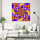 Spiral Squares by Pete Smith on GIANT ART - fuchsia digital painting