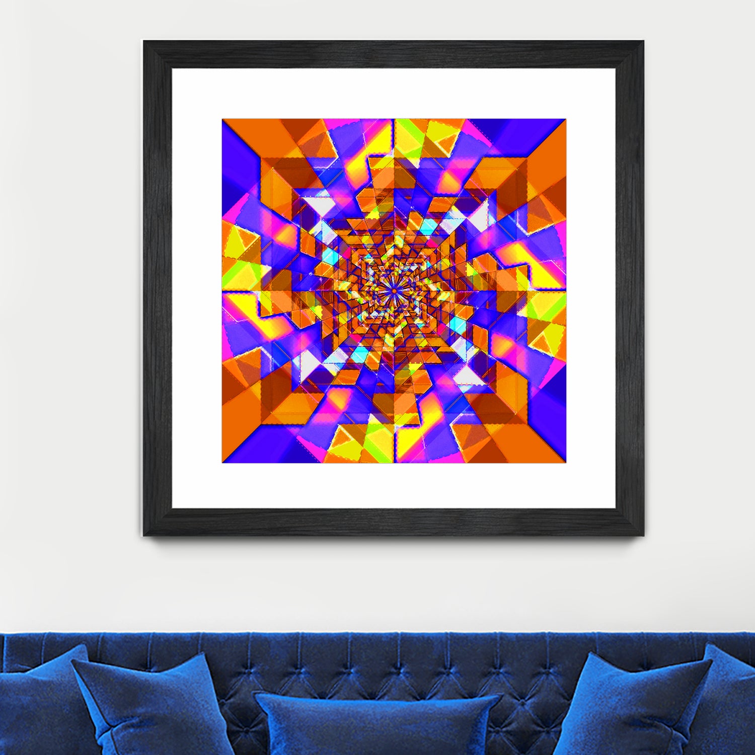 Spiral Squares by Pete Smith on GIANT ART - fuchsia digital painting