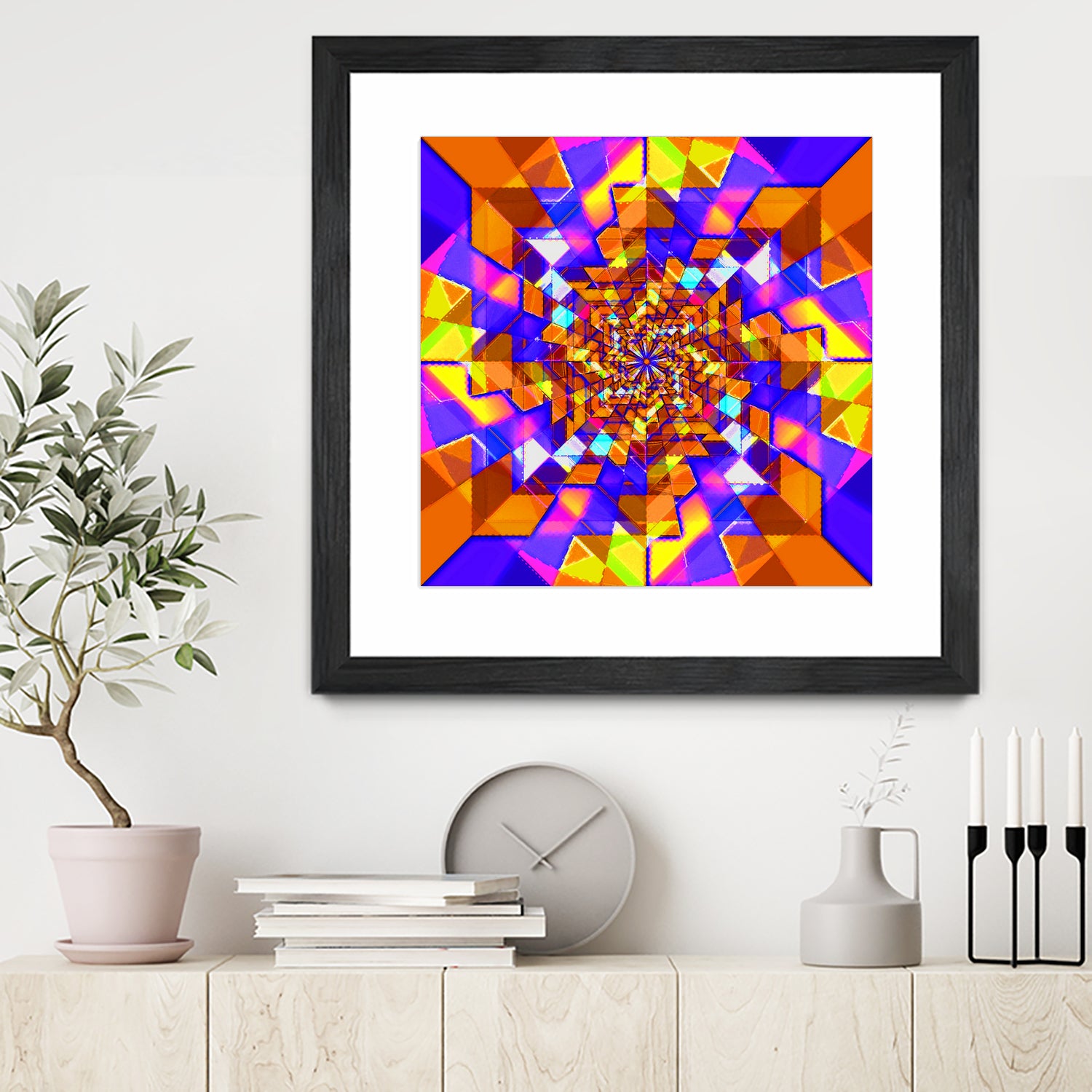 Spiral Squares by Pete Smith on GIANT ART - fuchsia digital painting