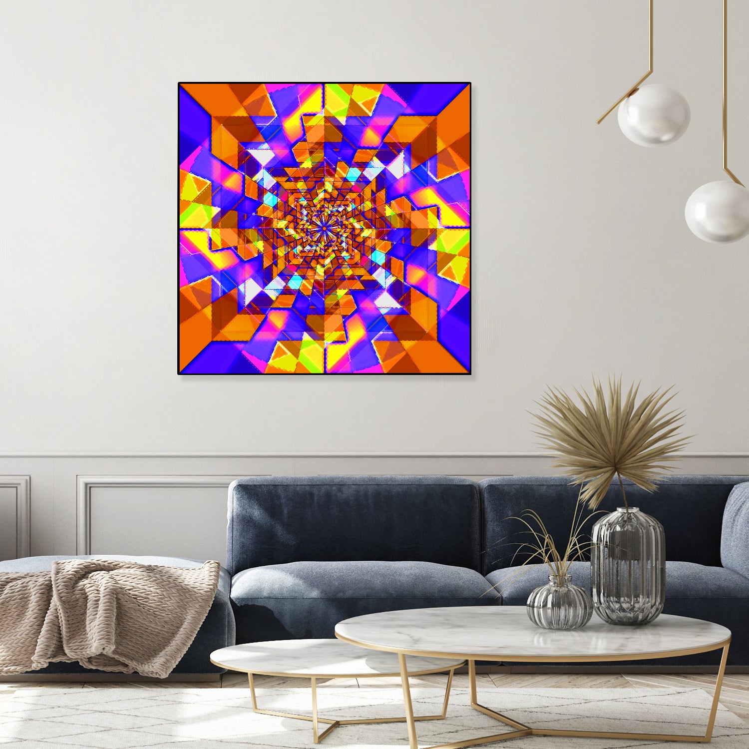 Spiral Squares by Pete Smith on GIANT ART - fuchsia digital painting