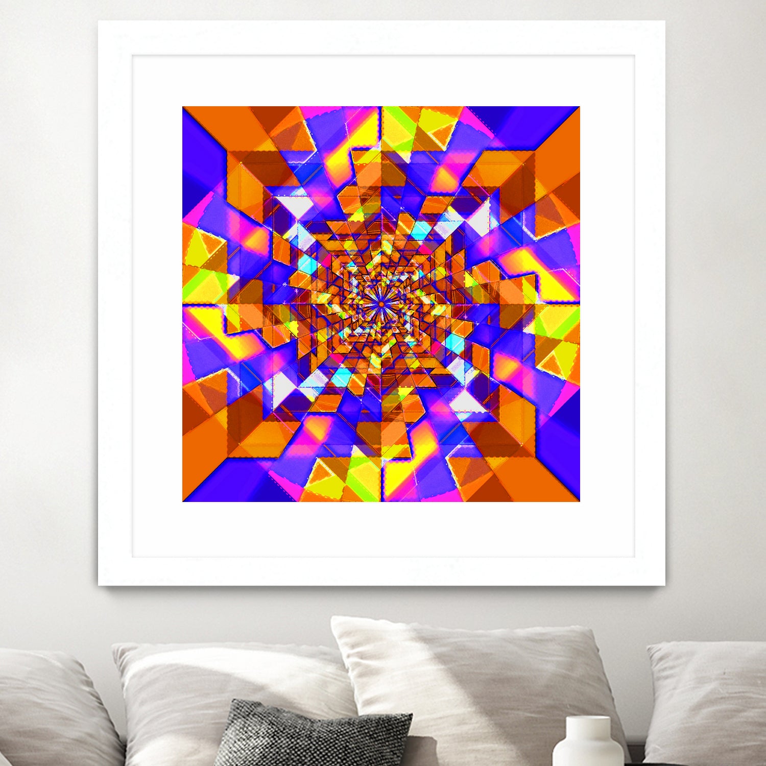 Spiral Squares by Pete Smith on GIANT ART - fuchsia digital painting