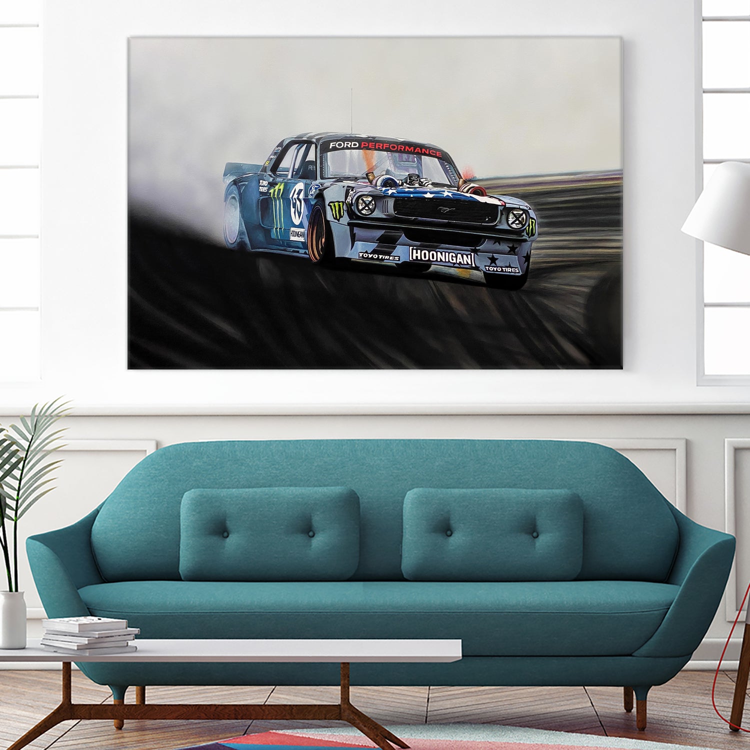 Hoonicorn Drift Car II by João Bello on GIANT ART - blue mixed media