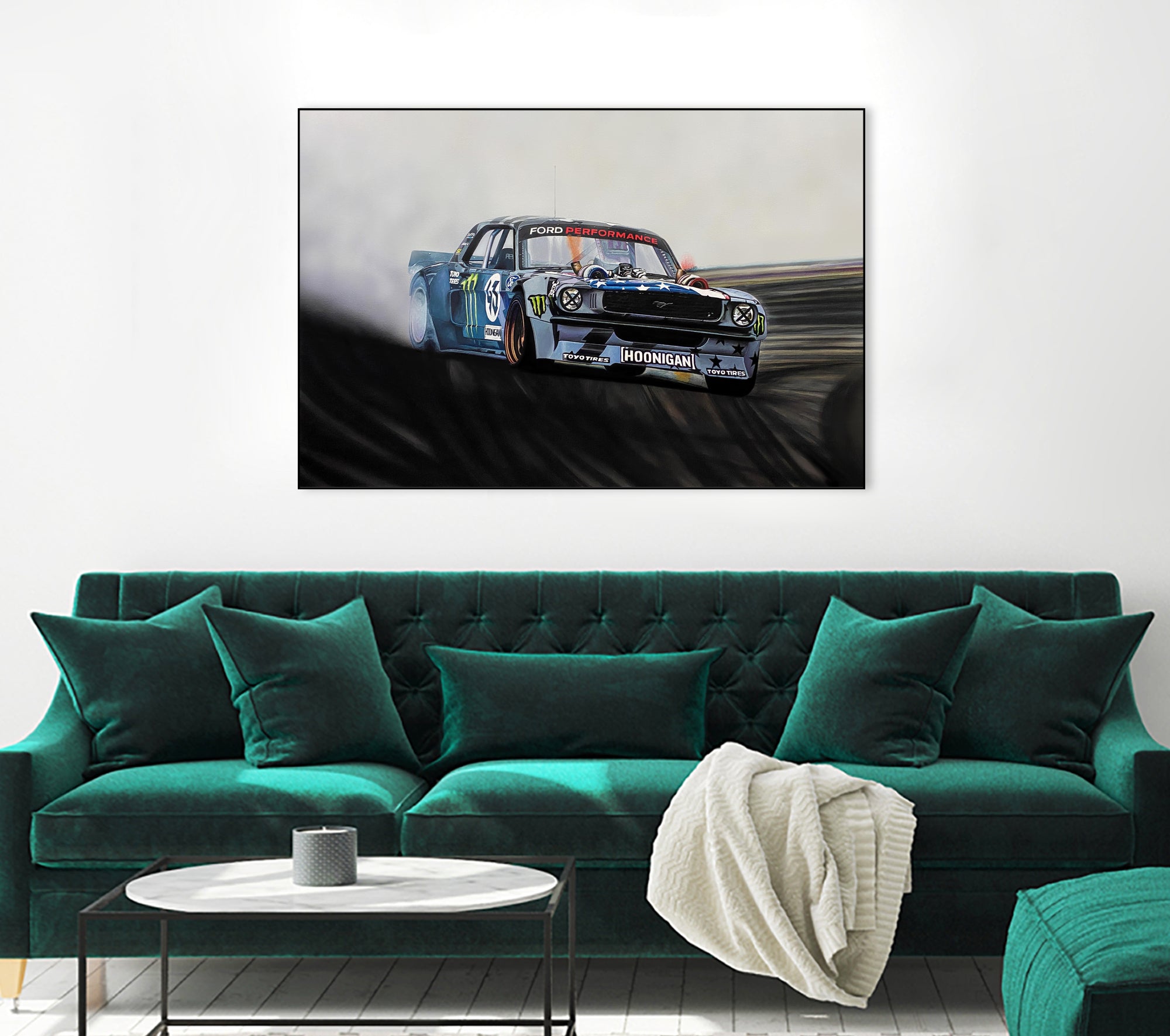 Hoonicorn Drift Car II by João Bello on GIANT ART - blue mixed media