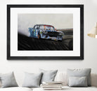 Hoonicorn Drift Car II by João Bello on GIANT ART - blue mixed media