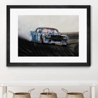 Hoonicorn Drift Car II by João Bello on GIANT ART - blue mixed media