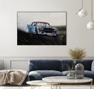 Hoonicorn Drift Car II by João Bello on GIANT ART - blue mixed media