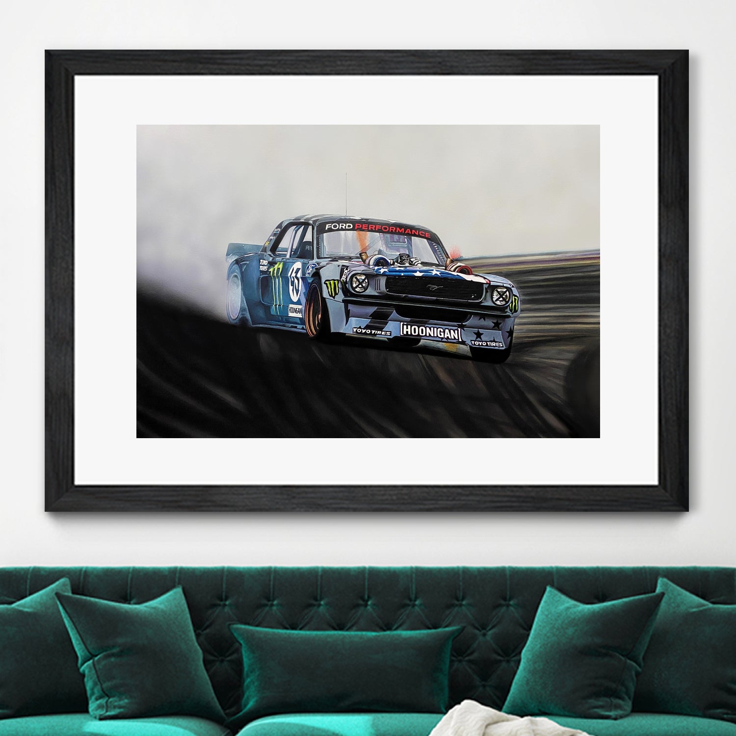 Hoonicorn Drift Car II by João Bello on GIANT ART - blue mixed media