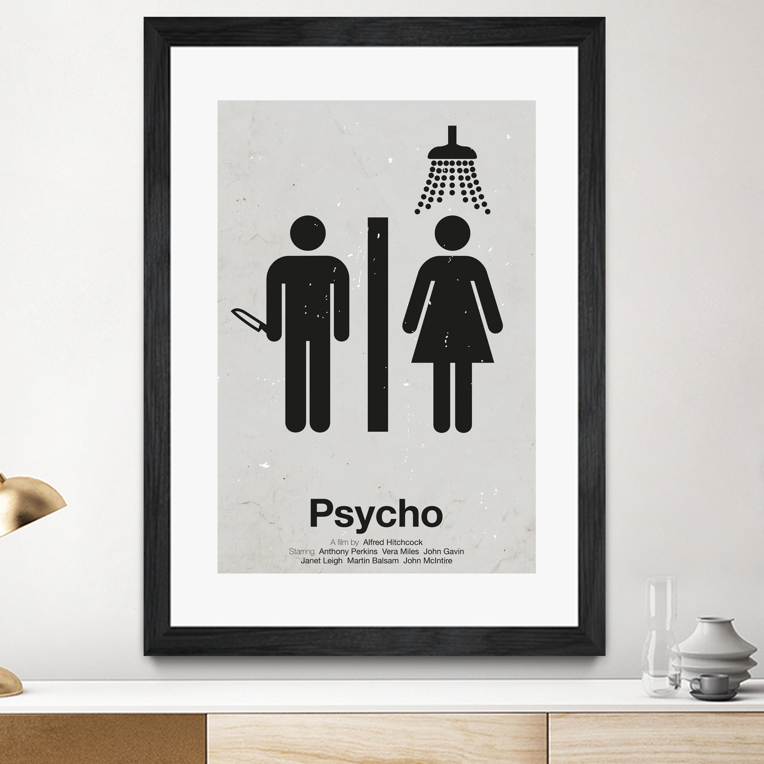 Psycho by Viktor Hertz on GIANT ART - gray vector illustration