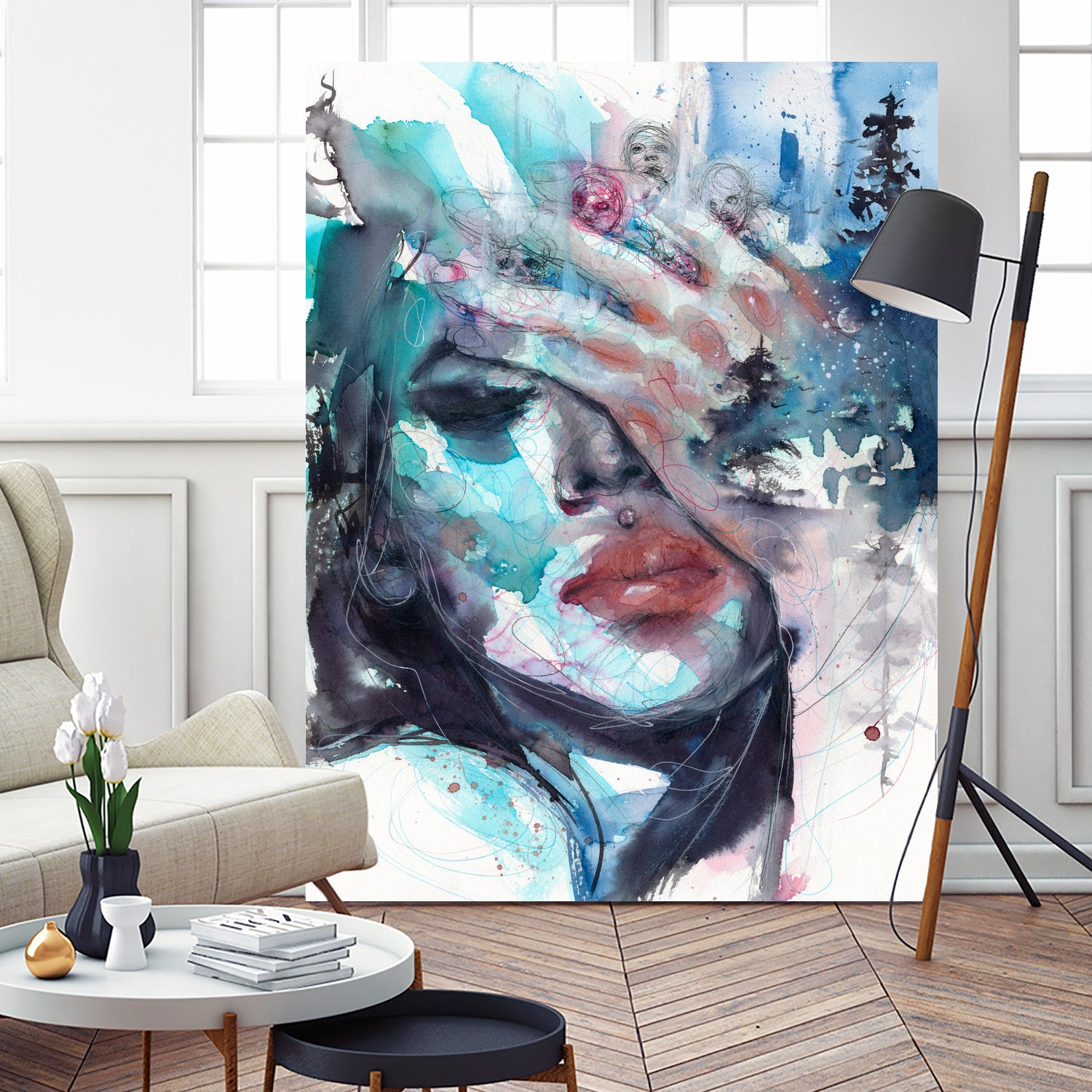 Fade away by Doriana Popa on GIANT ART - blue digital painting