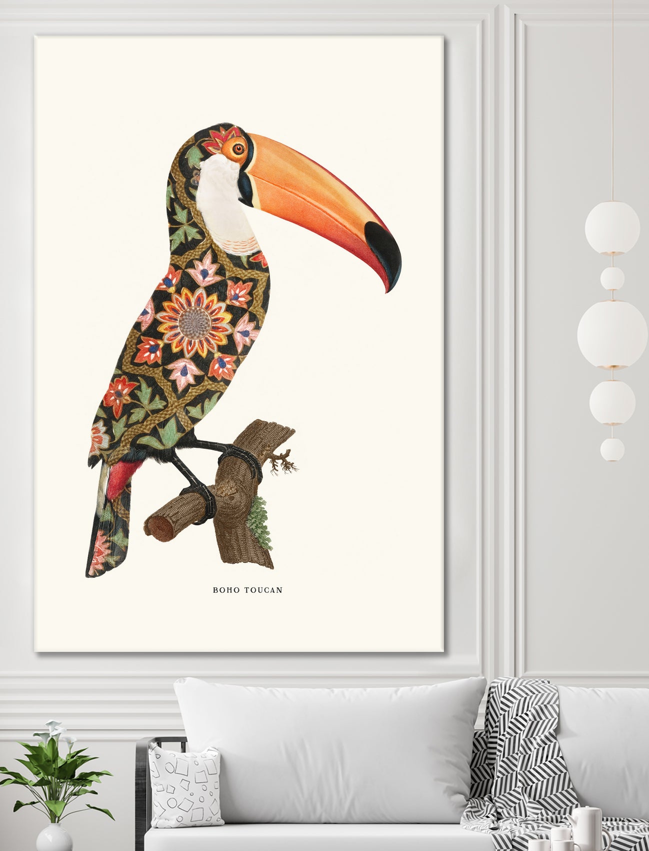 Boho Toucan by Jonas Loose on GIANT ART - orange digital drawing