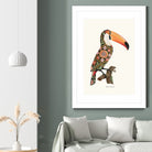 Boho Toucan by Jonas Loose on GIANT ART - orange digital drawing