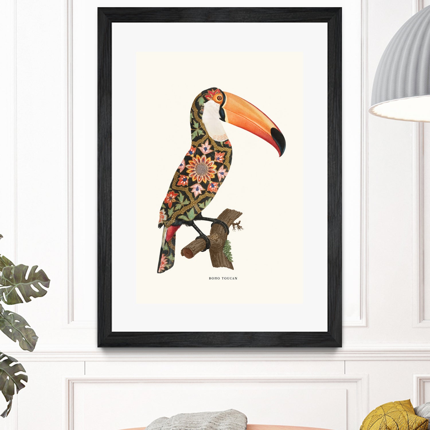 Boho Toucan by Jonas Loose on GIANT ART - orange digital drawing