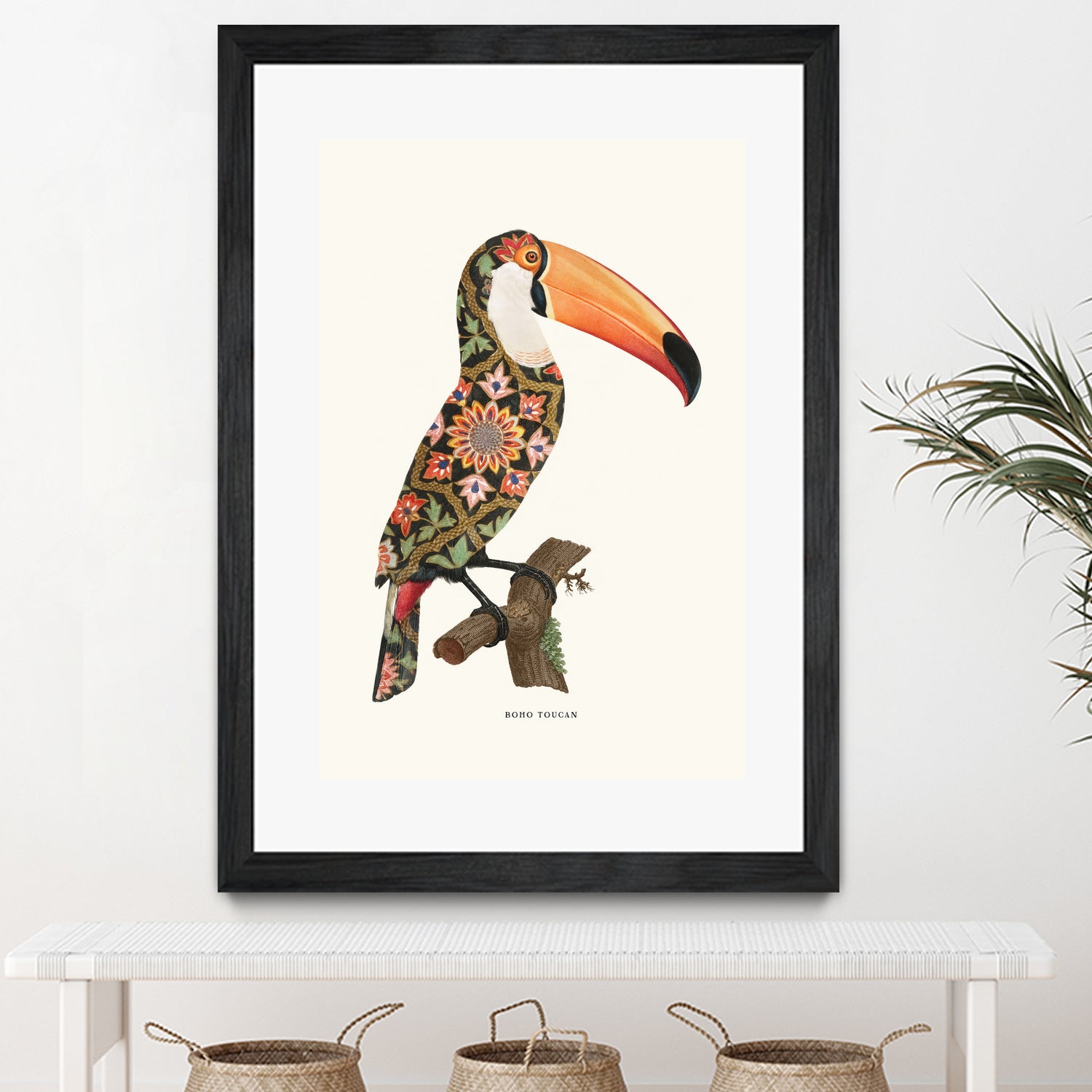 Boho Toucan by Jonas Loose on GIANT ART - orange digital drawing