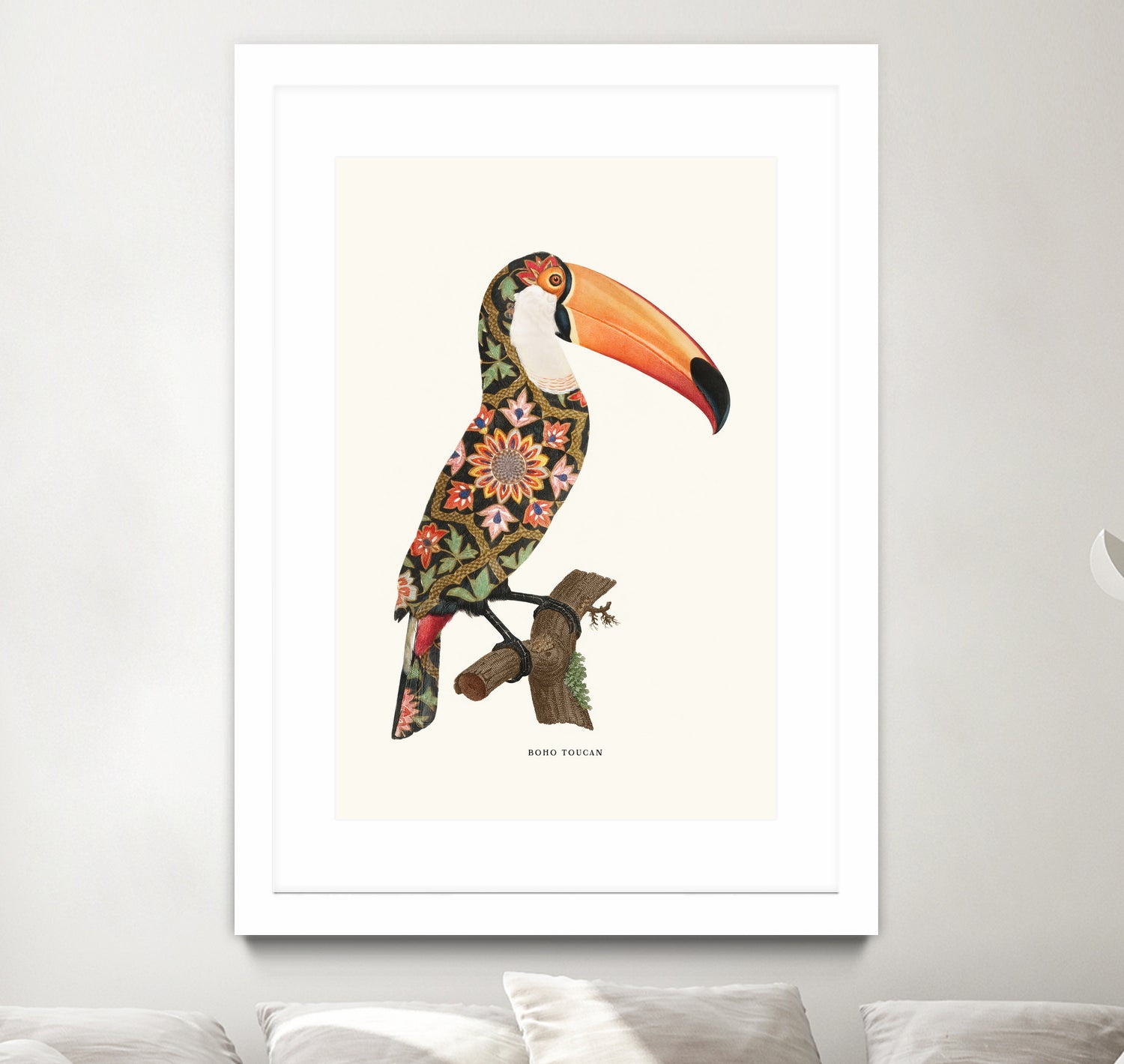 Boho Toucan by Jonas Loose on GIANT ART - orange digital drawing