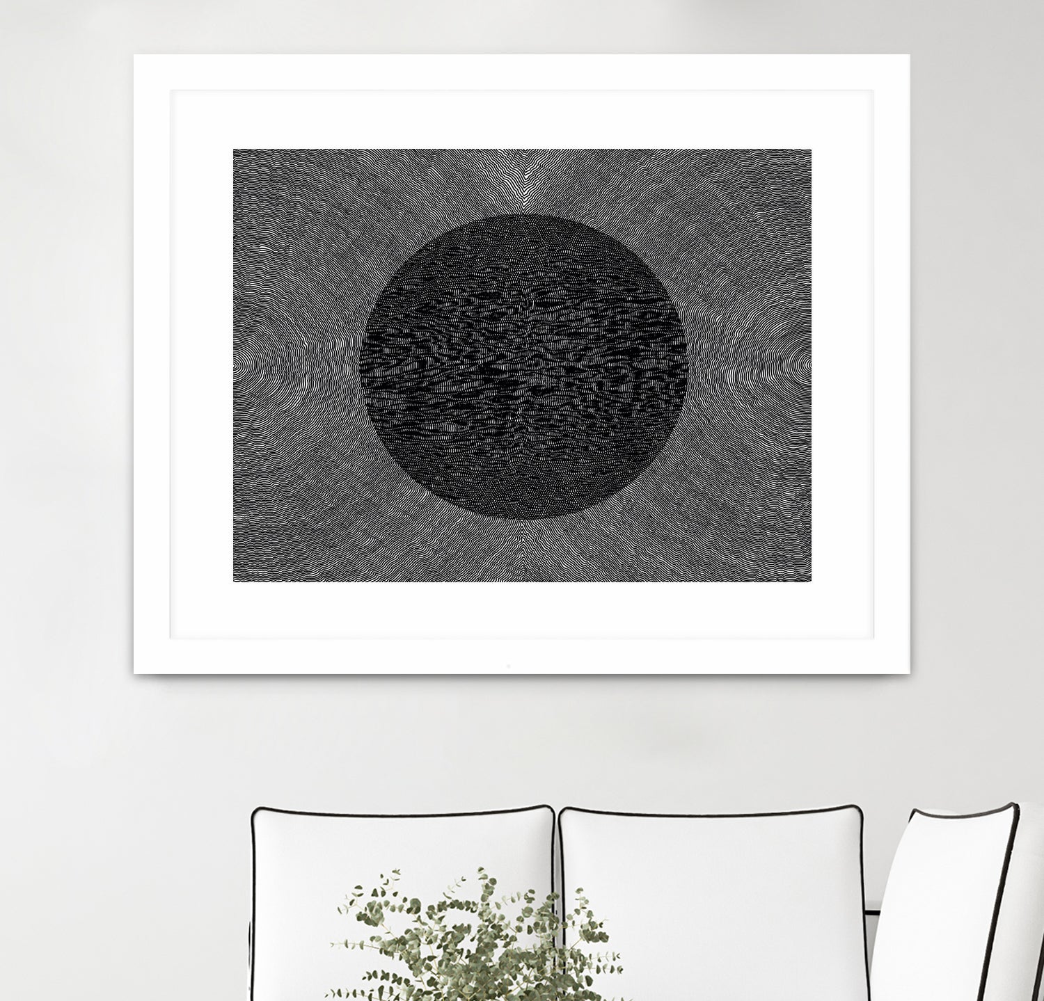 Constructive Interference Pattern by Victor Fitzsimons on GIANT ART - black digital drawing