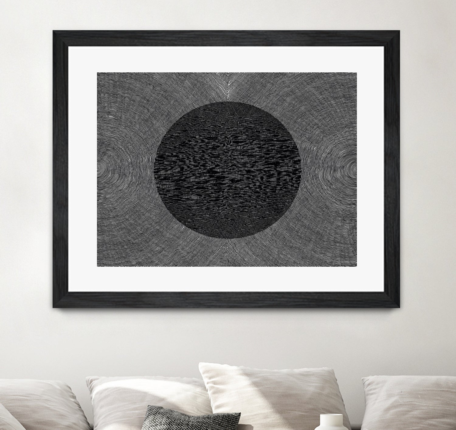 Constructive Interference Pattern by Victor Fitzsimons on GIANT ART - black digital drawing