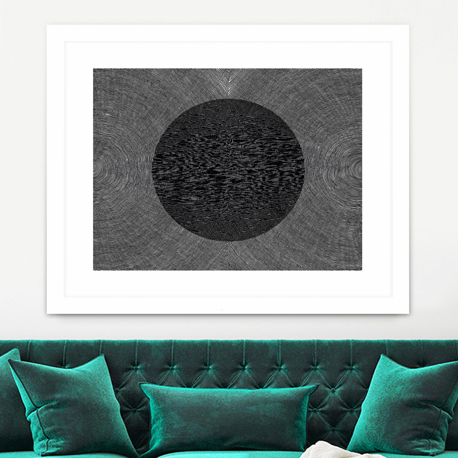 Constructive Interference Pattern by Victor Fitzsimons on GIANT ART - black digital drawing