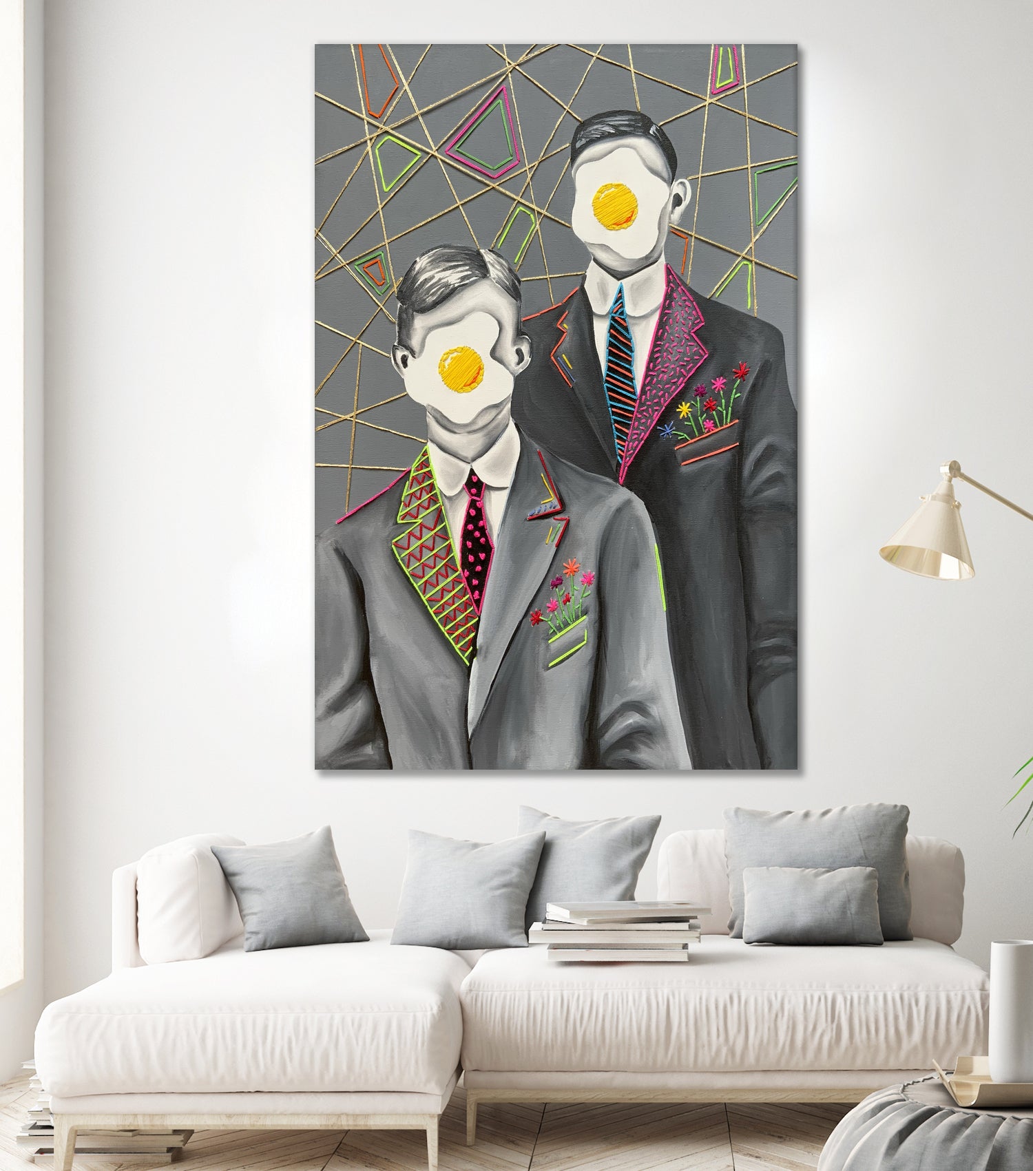 Sunny side up by eugenia retana on GIANT ART - gray mixed media