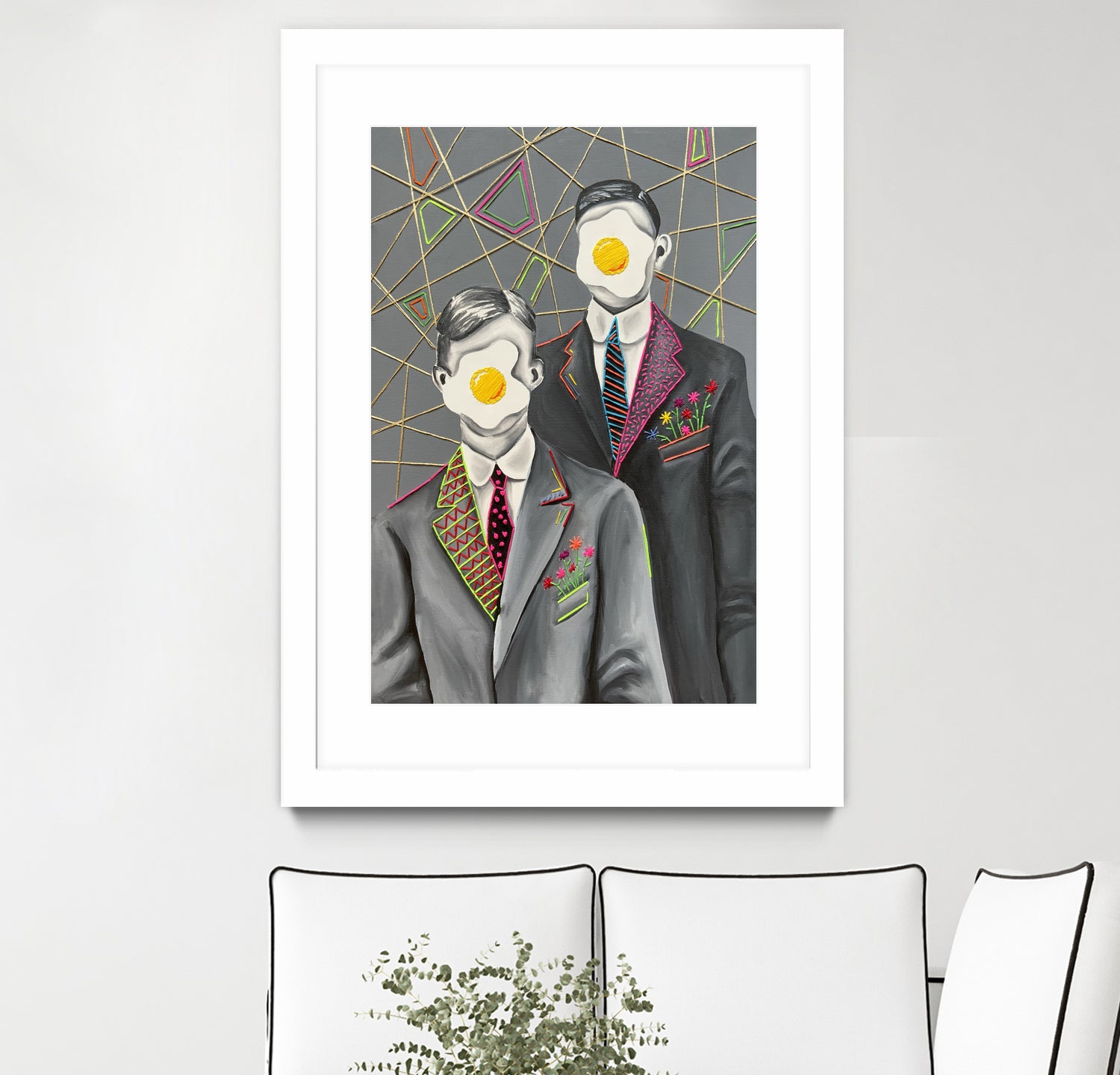 Sunny side up by eugenia retana on GIANT ART - gray mixed media