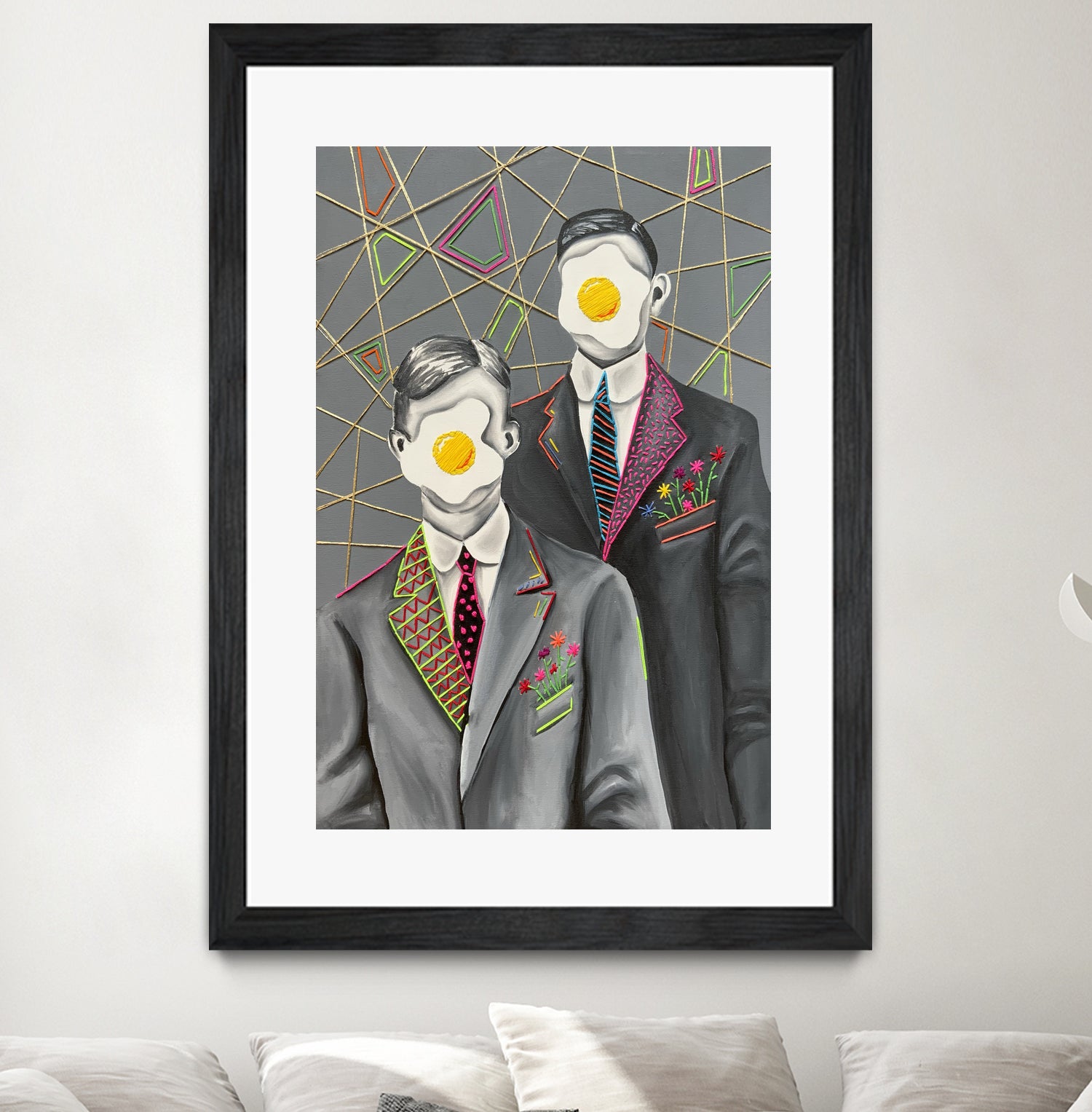 Sunny side up by eugenia retana on GIANT ART - gray mixed media