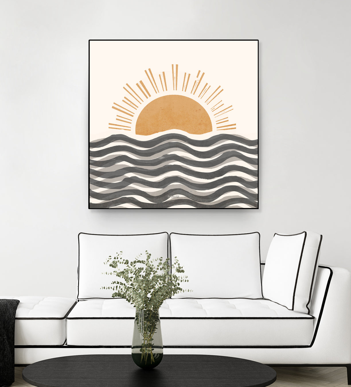 Waft Sun-Grey by Chrysafia Vogiatzi on GIANT ART - gray digital painting