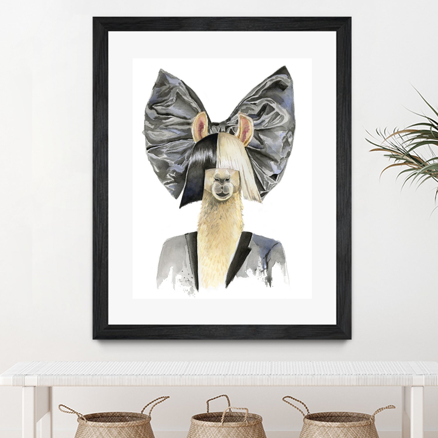 Llama Sia by Heather Perry on GIANT ART - black mixed media