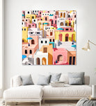 Pastel Cityscape by Uma Gokhale on GIANT ART - pink digital painting