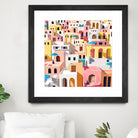 Pastel Cityscape by Uma Gokhale on GIANT ART - pink digital painting