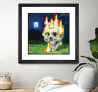 Minecraft Painting Skull on Fire by Javier Arrarte on GIANT ART - black game design