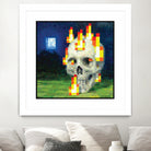 Minecraft Painting Skull on Fire by Javier Arrarte on GIANT ART - black game design