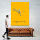 Float - With the pigeons by Jason Ratliff on GIANT ART - yellow digital painting