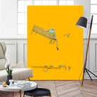 Float - With the pigeons by Jason Ratliff on GIANT ART - yellow digital painting