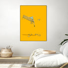 Float - With the pigeons by Jason Ratliff on GIANT ART - yellow digital painting