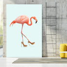 Fancy Flamingo by Jonas Loose on GIANT ART - blue photo manipulation