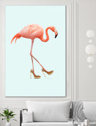 Fancy Flamingo by Jonas Loose on GIANT ART - blue photo manipulation