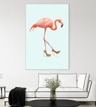 Fancy Flamingo by Jonas Loose on GIANT ART - blue photo manipulation