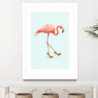 Fancy Flamingo by Jonas Loose on GIANT ART - blue photo manipulation